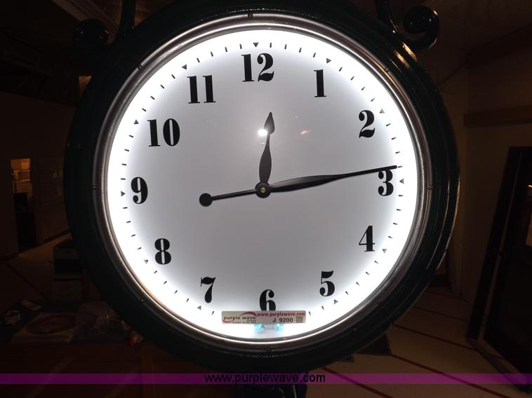image for item J9200 Dual face cast iron clock