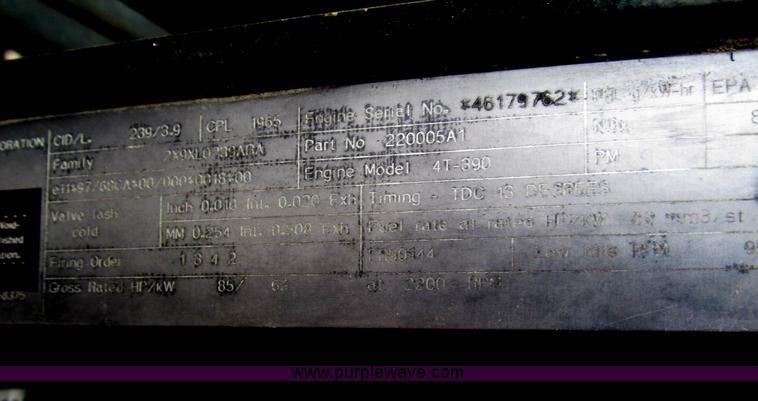 image for item B5489 Case IH 4391T irrigation power unit with generator