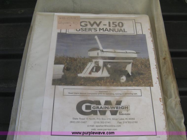 image for item D8378 1999 GW GW-150 grain weigh cart