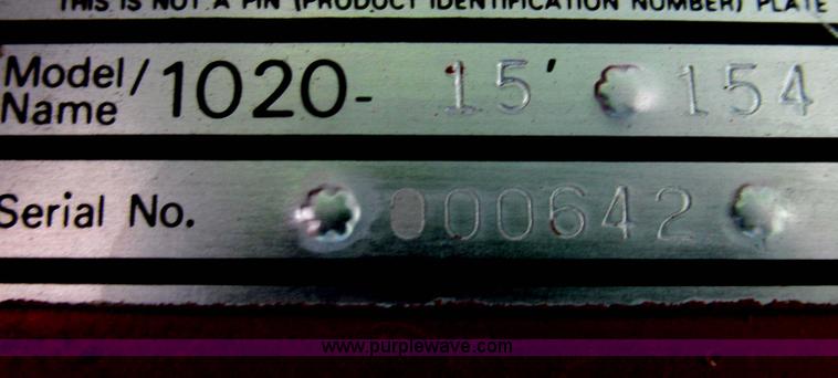 image for item E3974 Case IH 1020 15' header