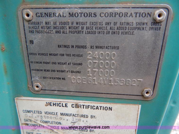 image for item G3189 1974 Chevrolet C60 dump truck