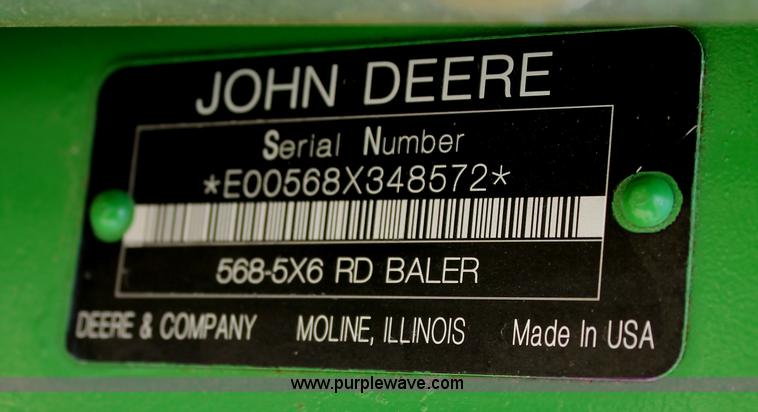 image for item G5744 2008 John Deere 568 round baler