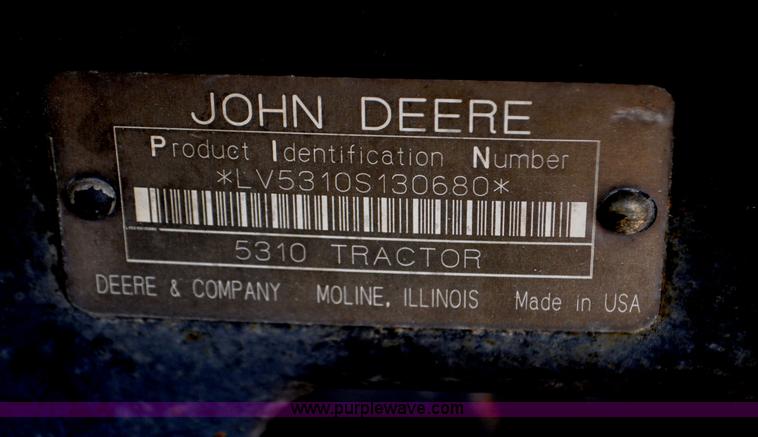 image for item G6030 1999 John Deere 5310 MFWD tractor