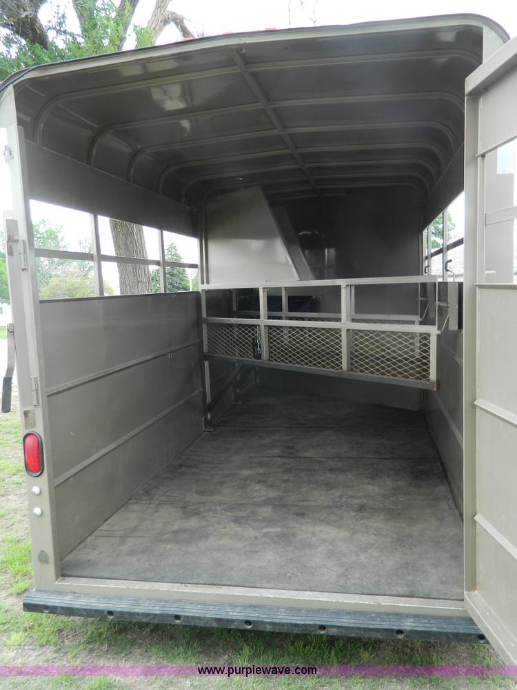 image for item G7872 1998 S&H three horse slant load trailer