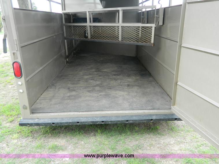 image for item G7872 1998 S&H three horse slant load trailer