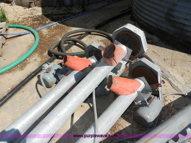 image for item H3084 (9) bulk grain storage bins with augers