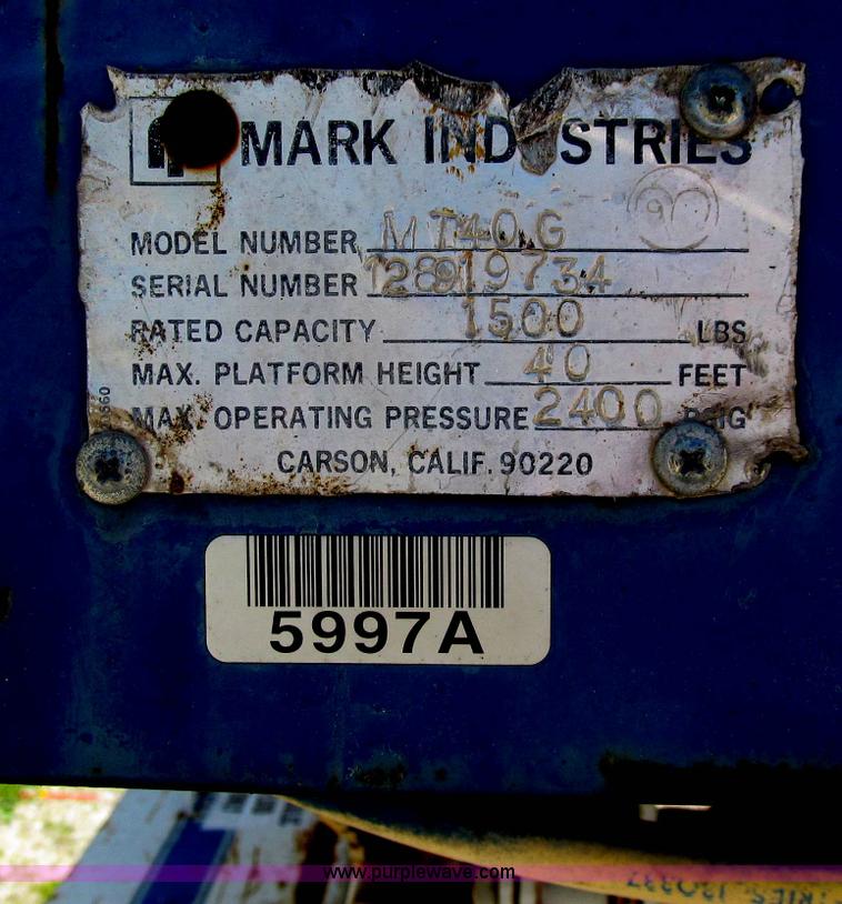 image for item D7389 Mark Lift MT40G rough terrain scissorlift