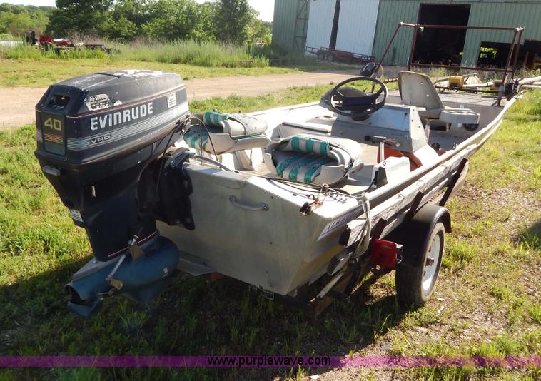 image for item G3212 1989 Alweld aluminum fishing boat and trailer