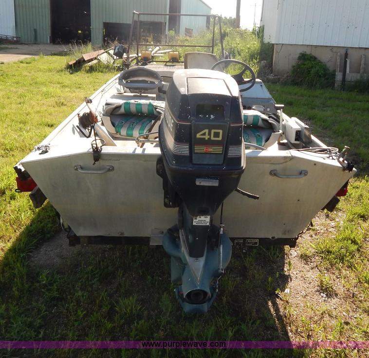 image for item G3212 1989 Alweld aluminum fishing boat and trailer