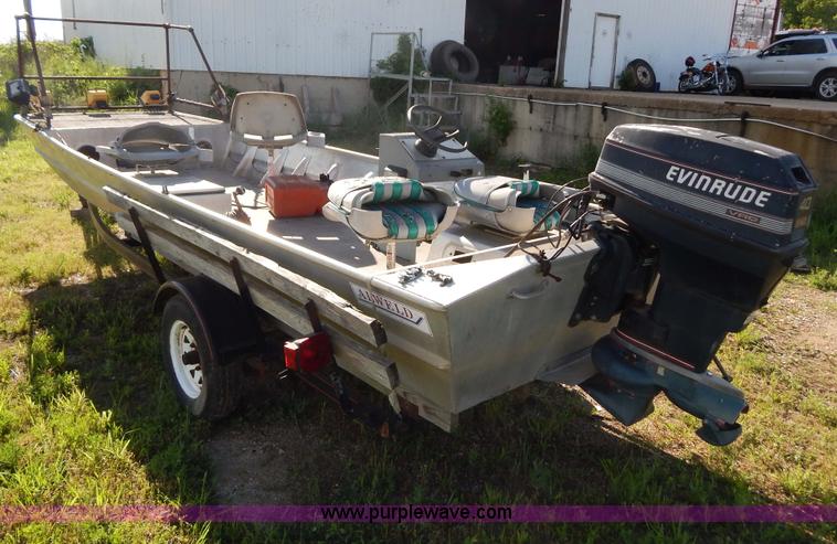 image for item G3212 1989 Alweld aluminum fishing boat and trailer