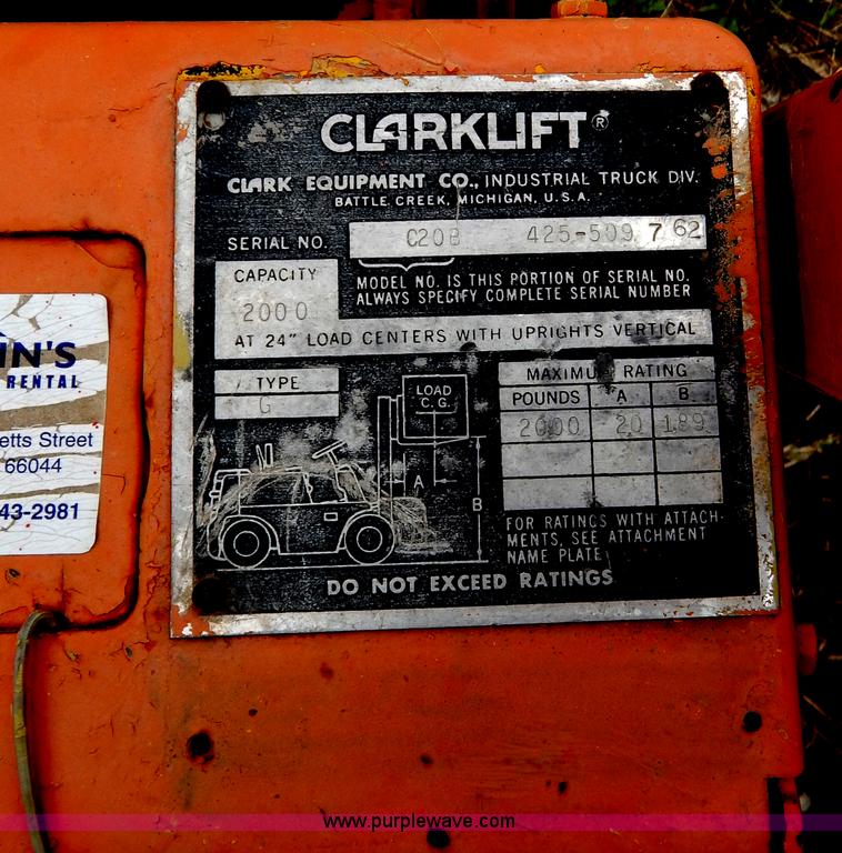 image for item G3248 Clark C20B forklifts