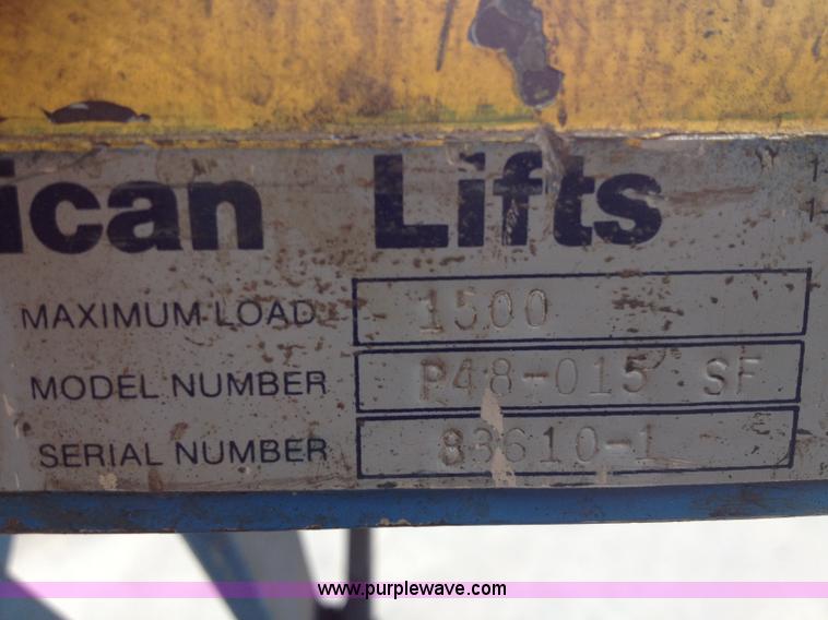 image for item G5141 Hydraulic lift platform