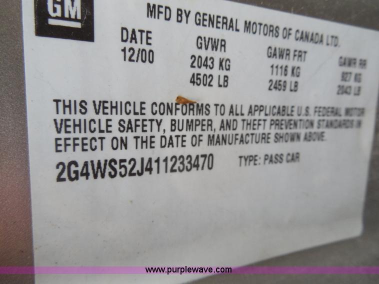 image for item H3122 2001 Buick Century Custom