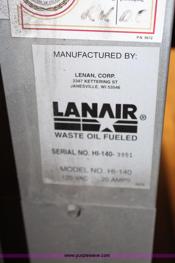 image for item X9419 Lanair waste oil heater