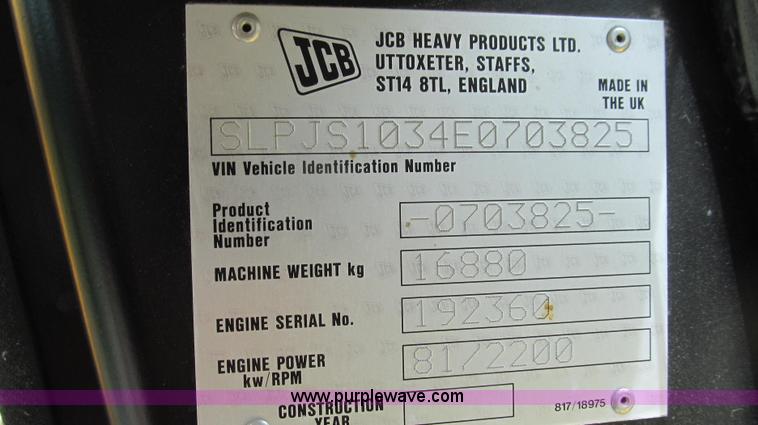 image for item E3978 2005 JCB JS160NC excavator
