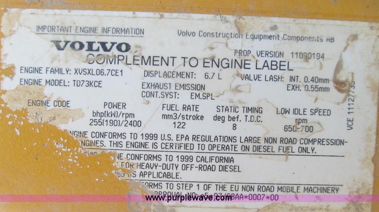 image for item E3991 2000 Volvo A25C articulated haul truck