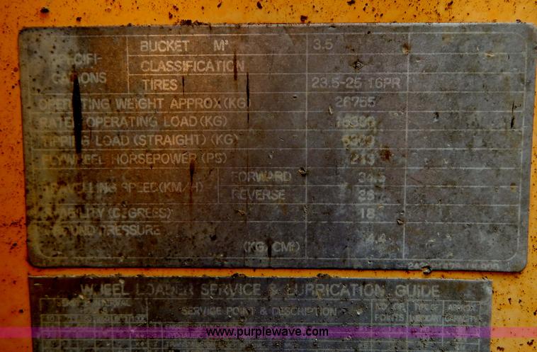 image for item G3205 1988 Kobelco LK900 wheel loader