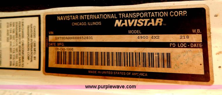 image for item G3221 1999 International 4900 Crew Cab railroad service truck