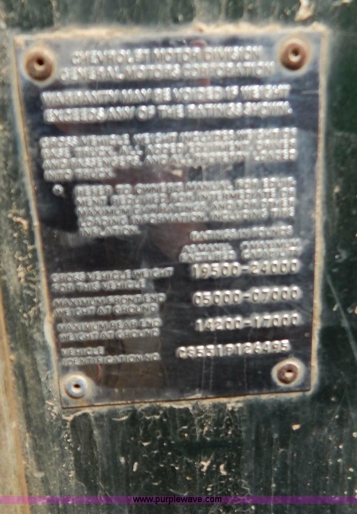 image for item G3227 1971 Chevrolet C50 dump truck