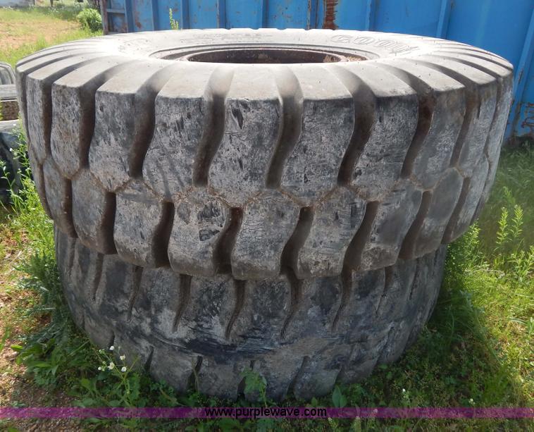 image for item G3230 (4) used 18-25 tires and 12 hole wheels