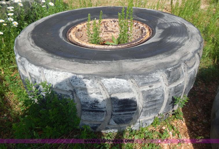 image for item G3230 (4) used 18-25 tires and 12 hole wheels