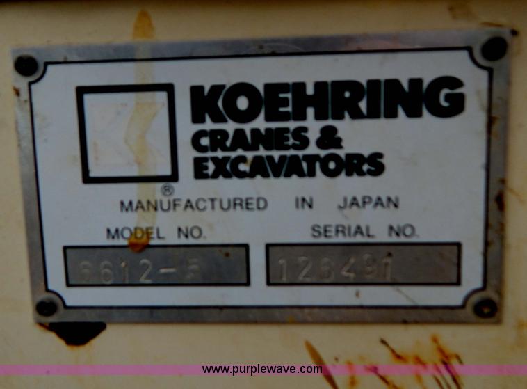 image for item G3238 Koehring 6612 excavator