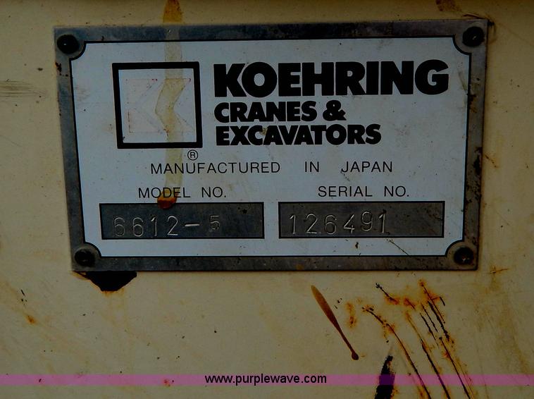 image for item G3238 Koehring 6612 excavator