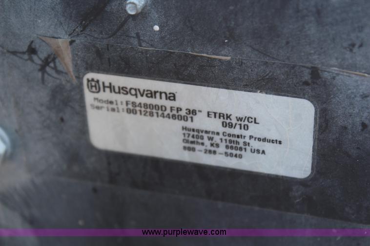 image for item X9344 2010 Husqvarna FS4800D36 pavement saw