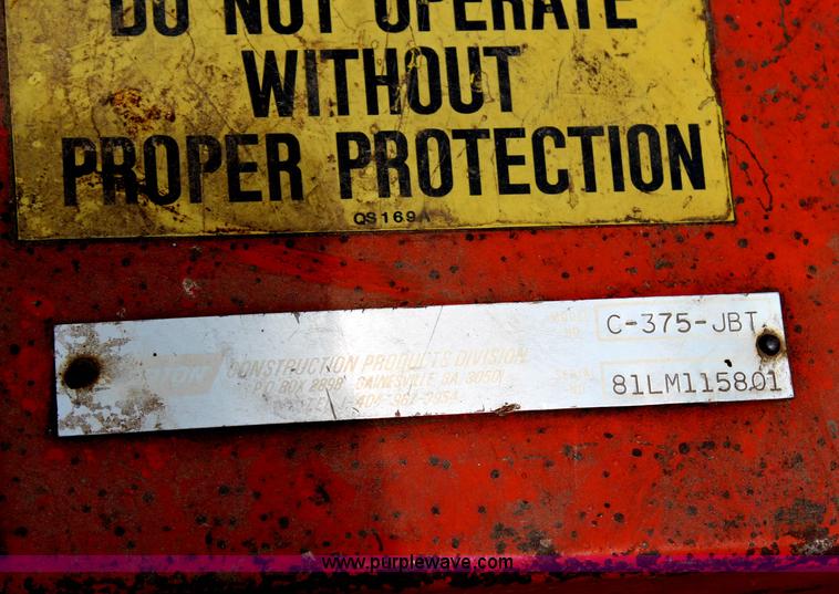 image for item X9373 Clipper C-375-JBT concrete saw