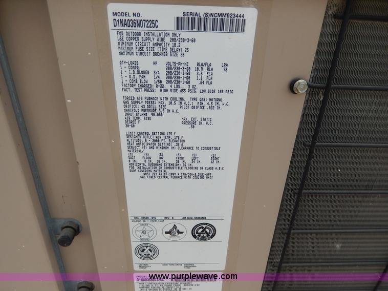 image for item AA9312 York AC/heat unit