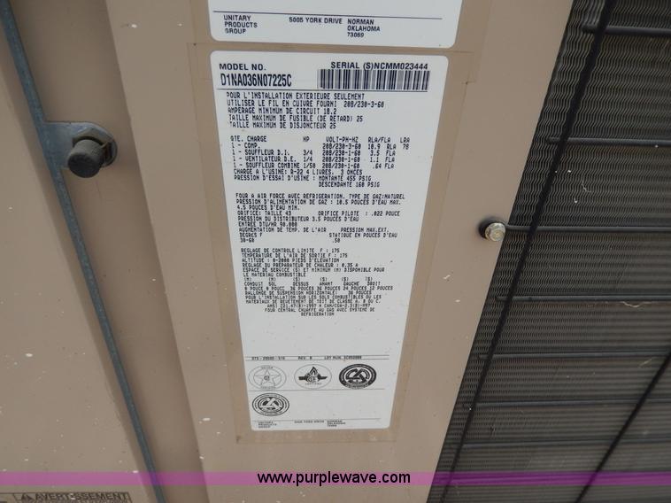 image for item AA9312 York AC/heat unit