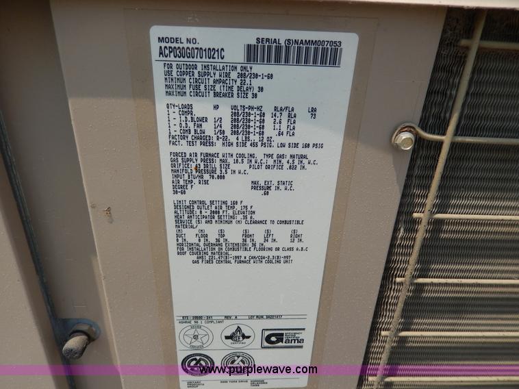 image for item AA9314 York AC/heat unit