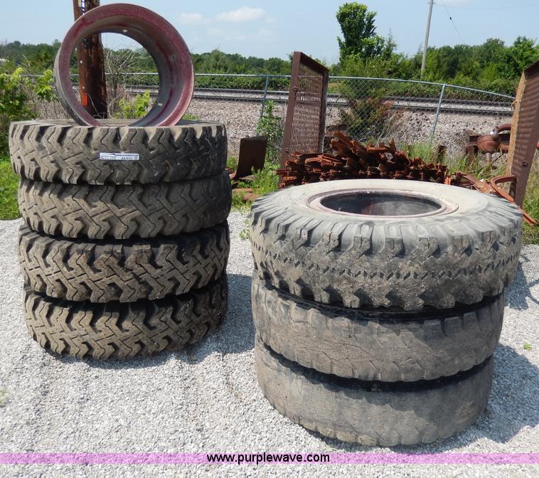 image for item AA9323 (7) 10.00-20 tires and wheels