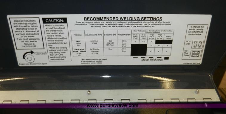 image for item AA9754 Dayton gasless wire feed welder