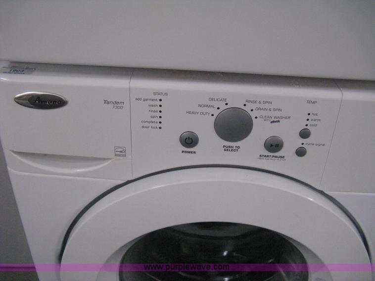 image for item AH9072 Amana Tandem 3300 stacking washer and dryer