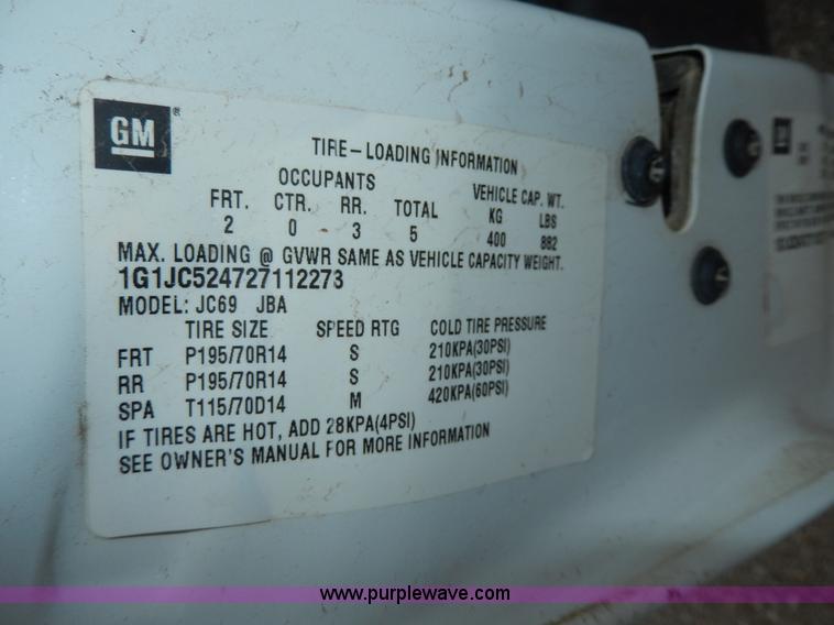 image for item D8109 2001 Chevrolet Cavalier