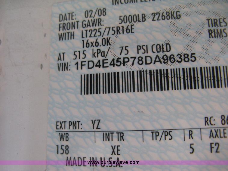 image for item D8364 2008 Ford E450 Super Duty Starcraft transit bus