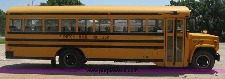 image for item D8386 1990 Chevrolet 60 Blue Bird school bus
