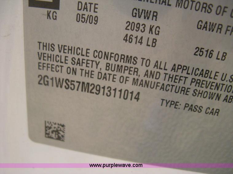 image for item D8392 2009 Chevrolet Impala Police