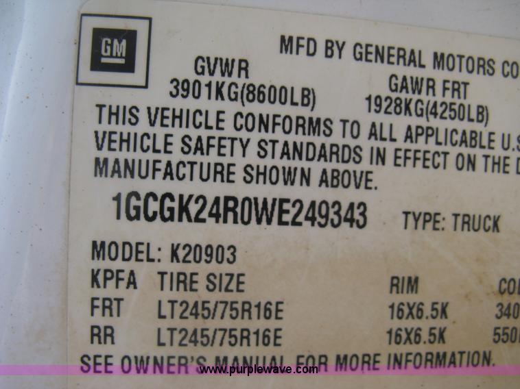 image for item D8394 1998 Chevrolet Cheyenne 2500 pickup truck