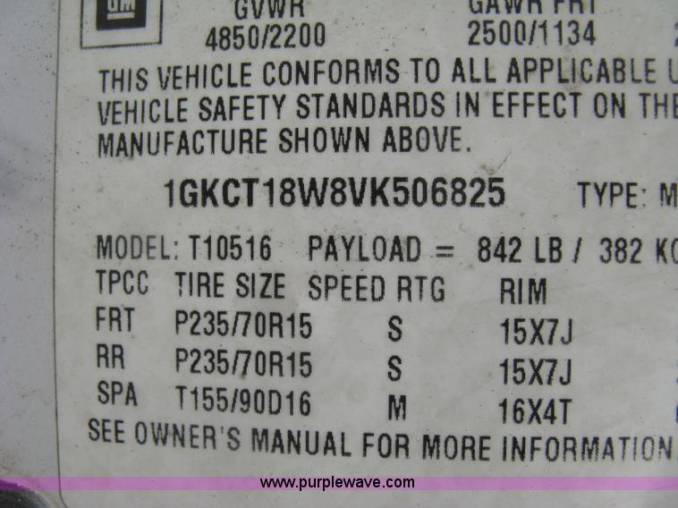 image for item D8397 1997 GMC Jimmy SL SUV