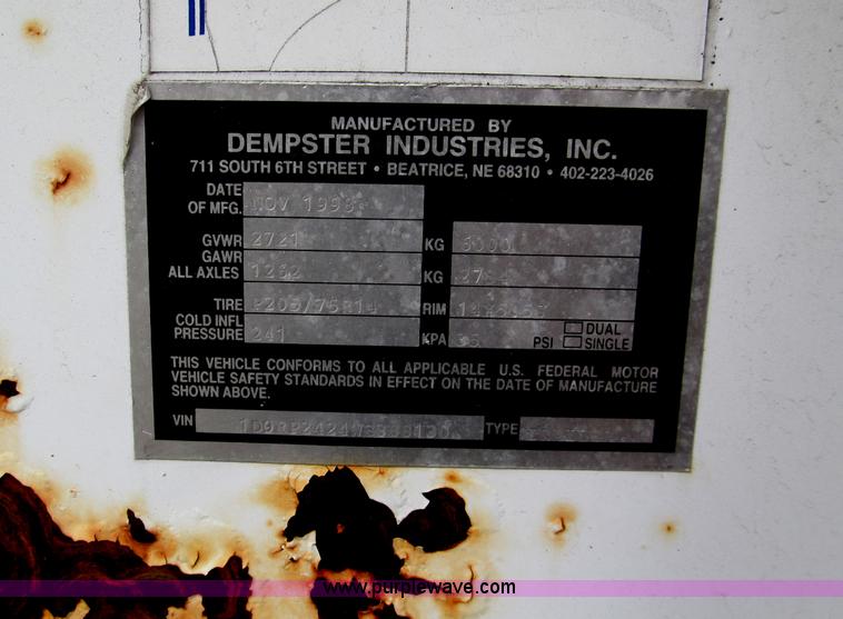 image for item E5530 1998 Alley Cat 18' recycling trailer