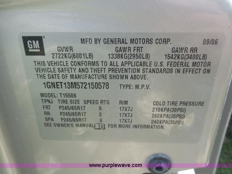 image for item F8769 2007 Chevrolet Trailblazer LS SUV