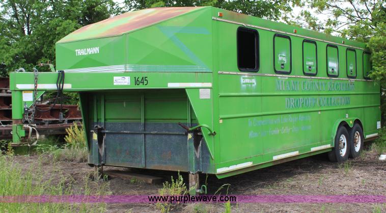image for item G5190 1996 Trailmann gooseneck recycle trailer