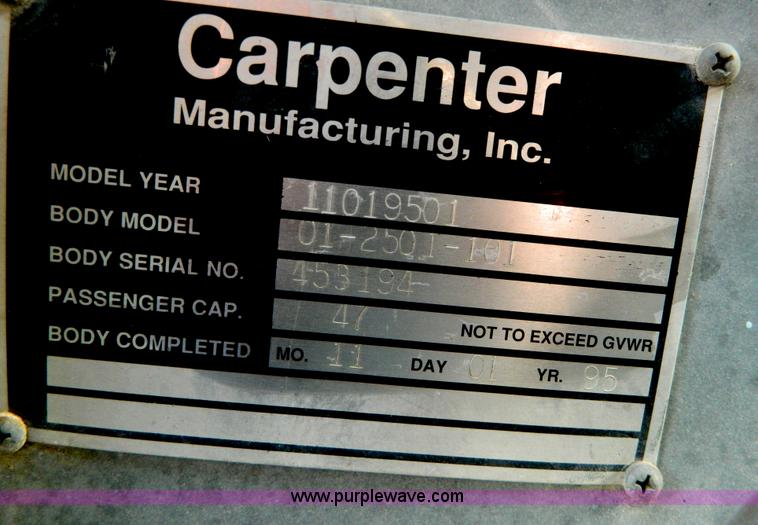 image for item G7679 1996 Ford carpenter bus