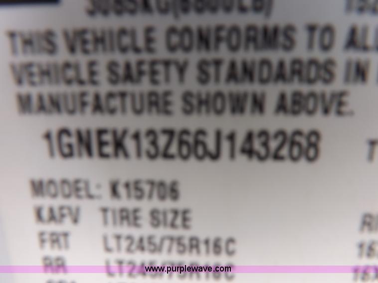 image for item H7022 2006 Chevrolet Tahoe SUV