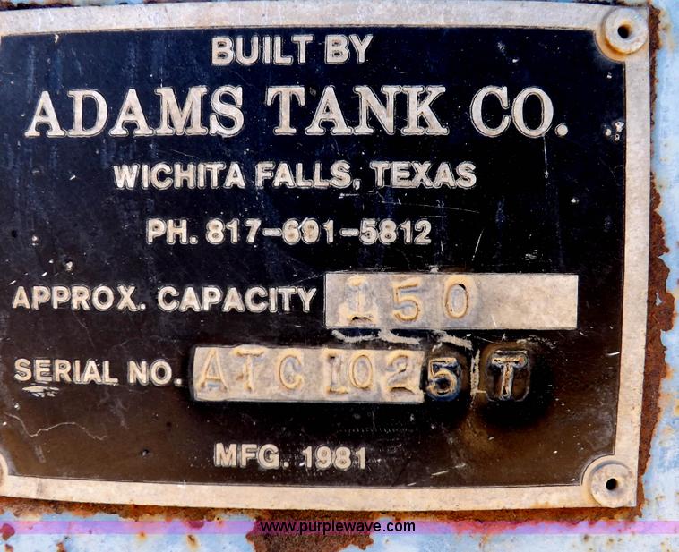 image for item H7038 1981 Adams tank trailer