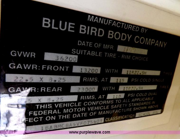 image for item H7121 1997 Blue Bird school bus
