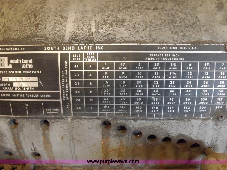 image for item H7142 Southbend metal lathe