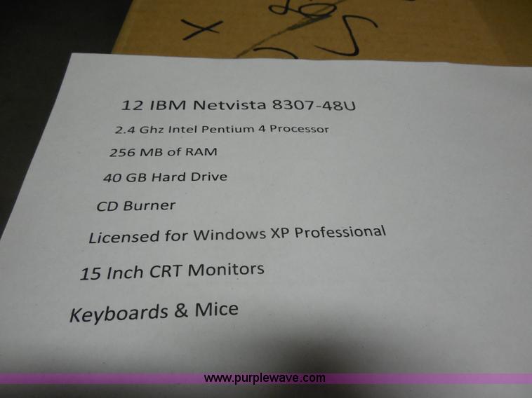 image for item H7154 (12) IBM Netvista 8307-480 computers